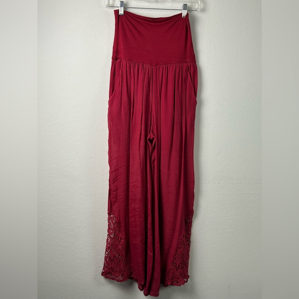 Sassy Bling Wide Leg Embroidered Pants